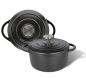 Preview: Provence - Guss - Bratentopf rund classic black